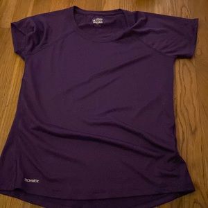 purple athletic shirt